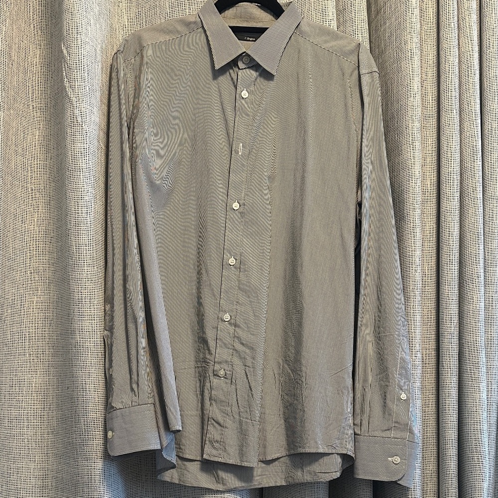 Z Zegna Charcoal Dress Shirt